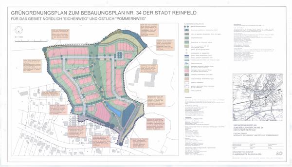 Grünordnungspläne zu B-Plan 34 - Kaliskaweg, St. Pryv-Straße: Entwicklungsplan