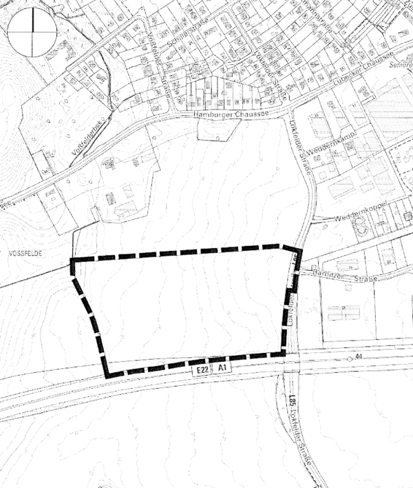 Aufstellung des Bebauungsplanes Nr. 16 der Stadt Reinfeld (Holstein) für ein Gebiet westlich der Lokfelder Straße und nördlich der Bundesautobahn A 1