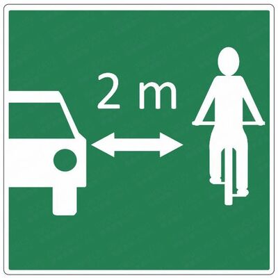 Schild 2 m Abstand halten